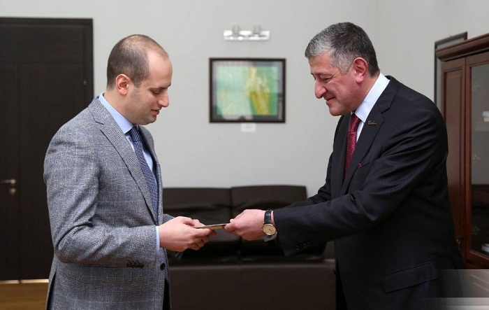Azerbaijani Ambassador presents copy of his credentials to Georgian FM 